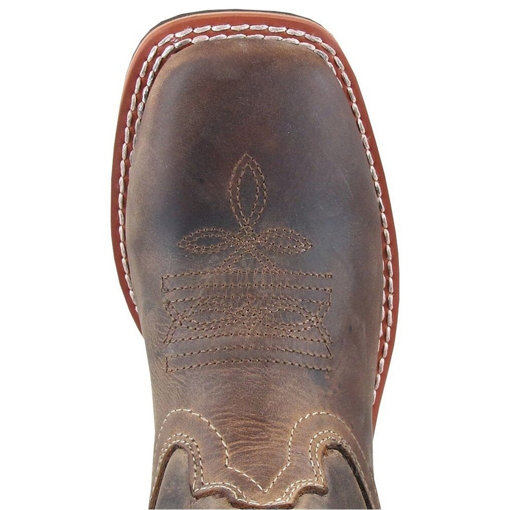 Smoky Mountain Western Boots Boys Rancher Pull On Brown Oil 3882C Image 2