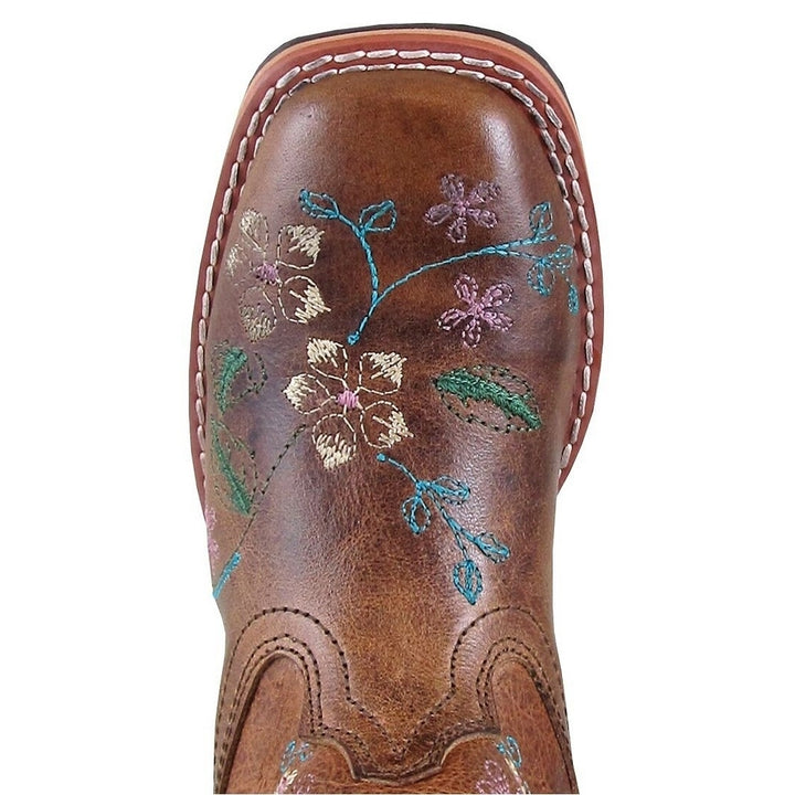 Smoky Mountain Western Boots Girls Floralie Pull On Brown 3841C Image 2