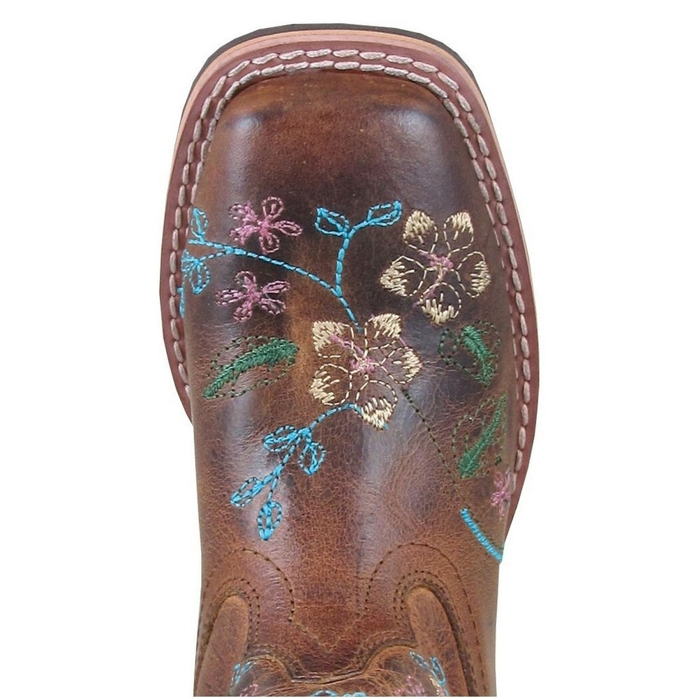 Smoky Mountain Western Boots Girls Floralie Pull On Brown 3843Y Image 2