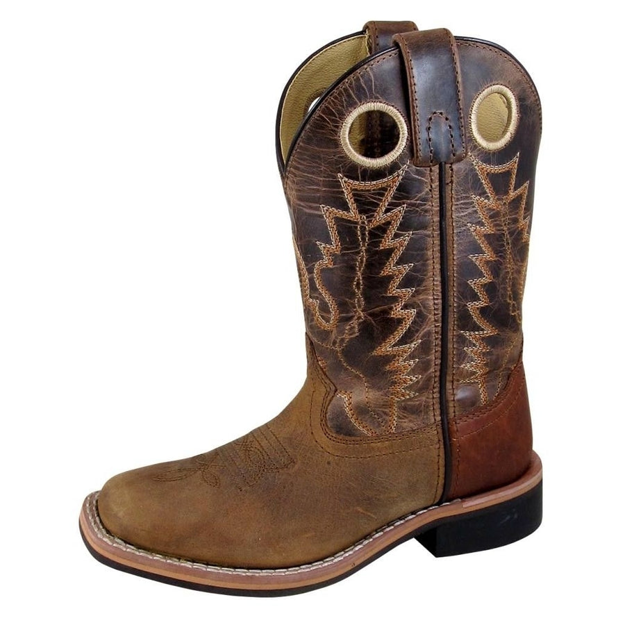 Smoky Mountain Western Boots Boys Jesse Square Toe Brown Crackle 3662C Image 1