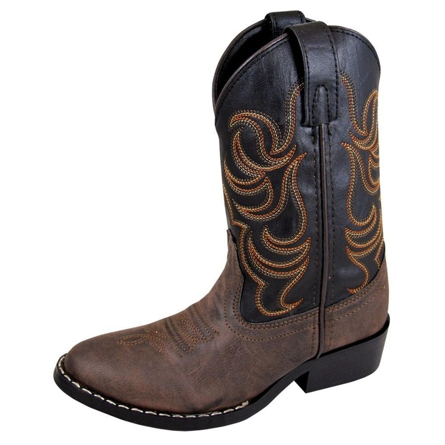 Smoky Mountain Western Boots Boys Monterey Leather Brown Black 1575Y Image 1