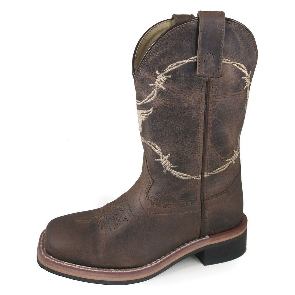 Smoky Mountain Western Boots Boys Logan Leather Brown Waxed 3923Y Image 1