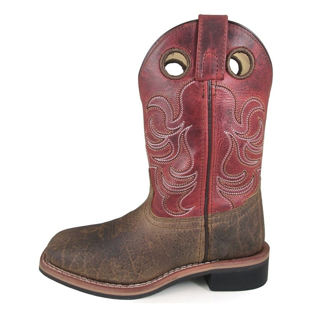 Smoky Mountain Western Boots Boys Jesse Leather Brown Burnt 3919Y Image 1