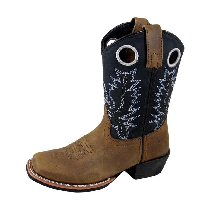 Smoky Mountain Western Boot Boys Mesa Leather Square Brown Black 3243C Image 1