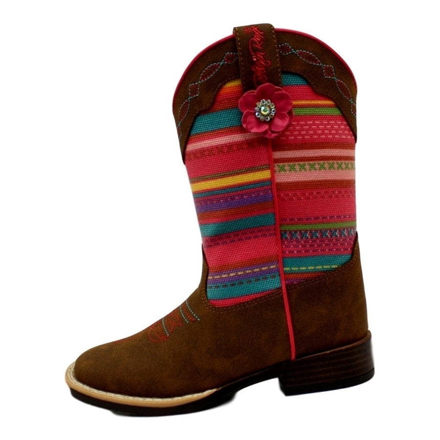 Blazin Roxx Western Boots Girls Camilla Striped Flower Brown 4449844 Image 1