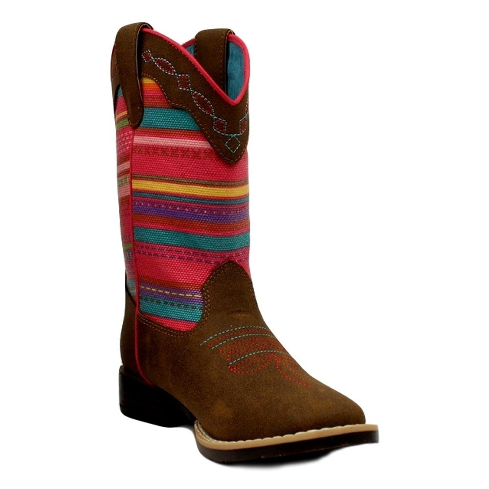 Blazin Roxx Western Boots Girls Camilla Striped Flower Brown 4449844 Image 2