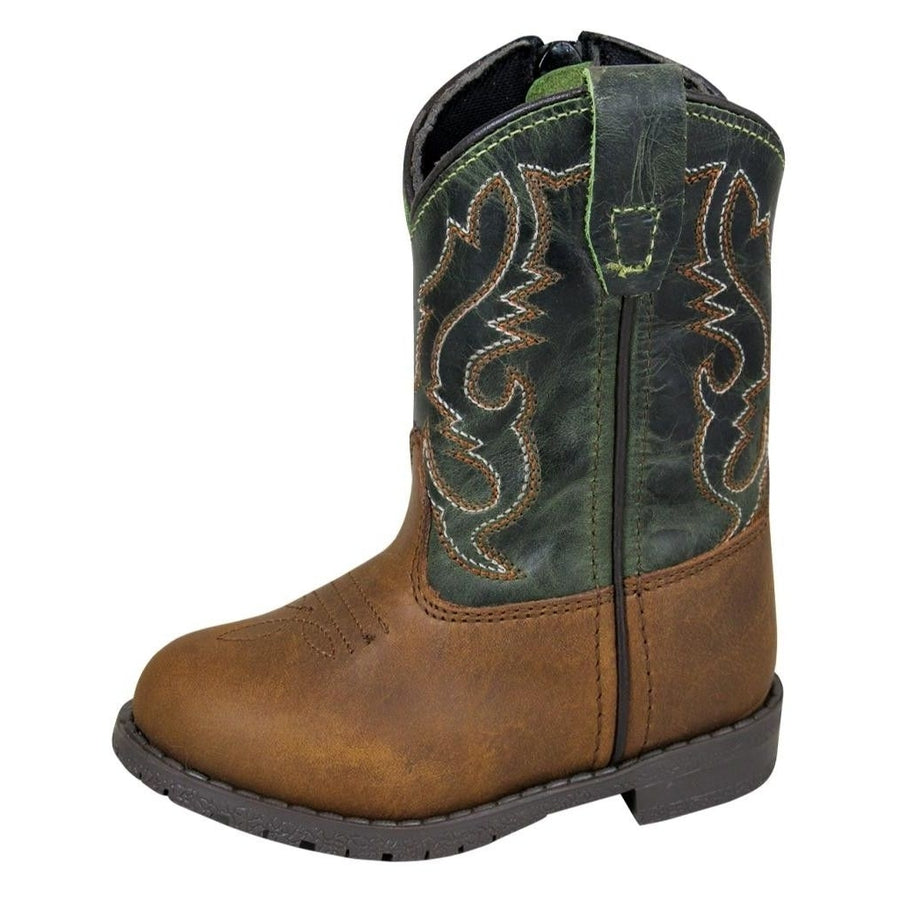 Smoky Mountain Western Boots Boys Hopalong Leather Brown 3605T Image 1