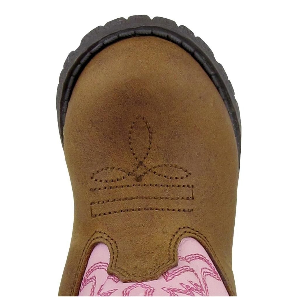 Smoky Mountain Western Boots Girls Hopalong Leather Brown Pink 3246T Image 2