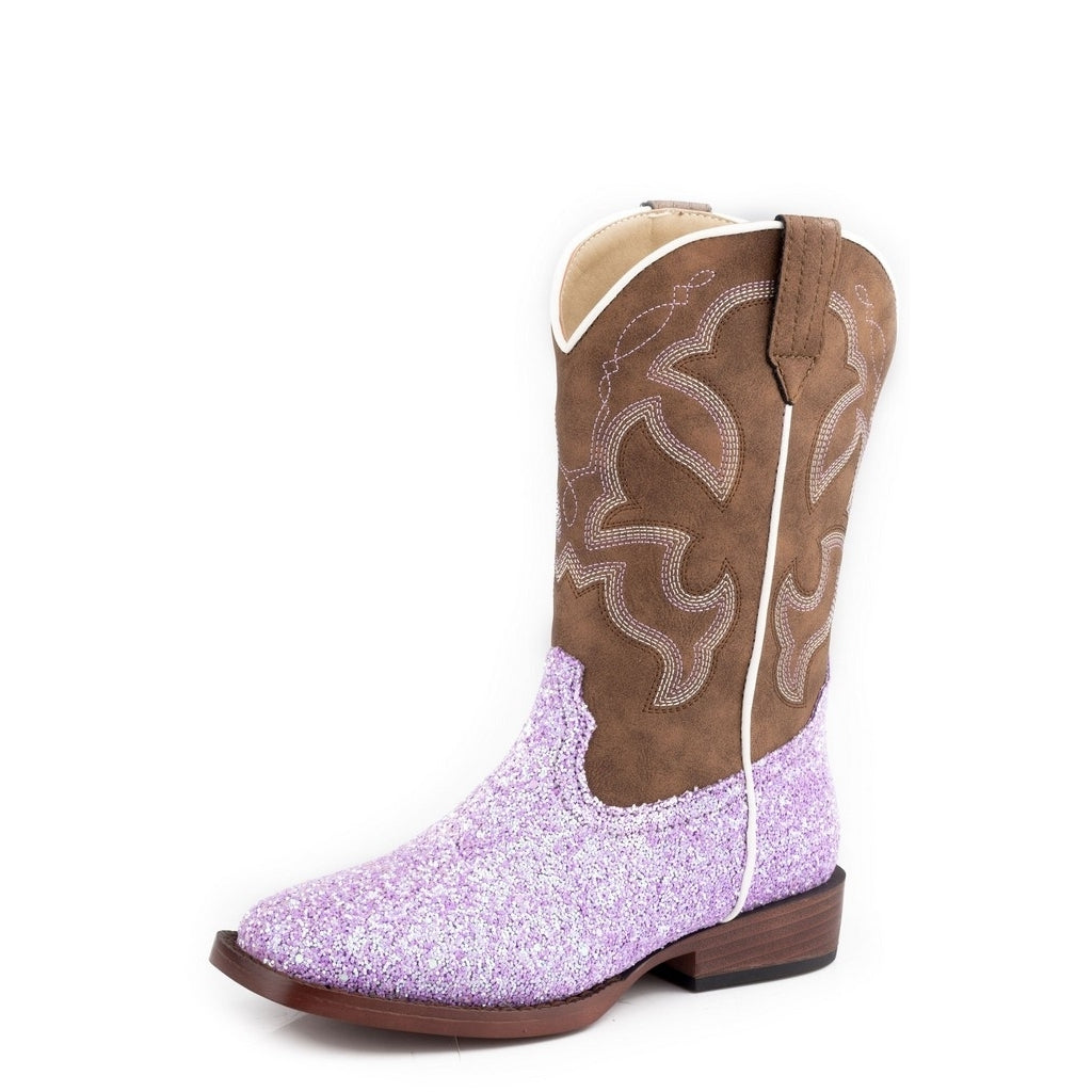 Roper Western Boots Girls Glitter Blast 9" Purple 09-018-1901-3434 PU Image 1