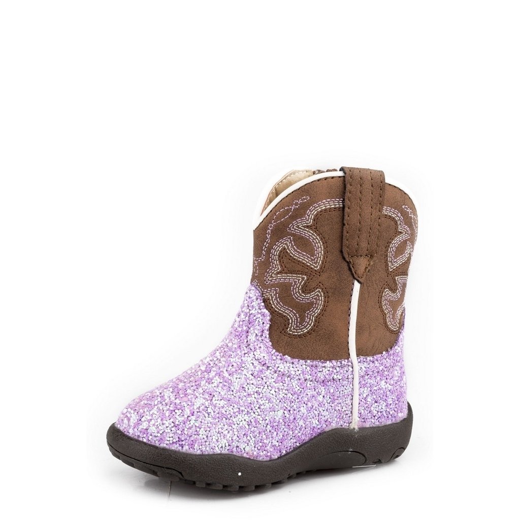 Roper Western Boots Girls Glitter Blast 4" Purple 09-016-1901-3434 PU Image 1