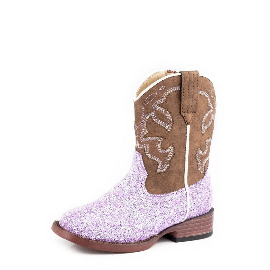 Roper Western Boots Girls Glitter Blast 6" Purple 09-017-1901-3434 PU Image 1