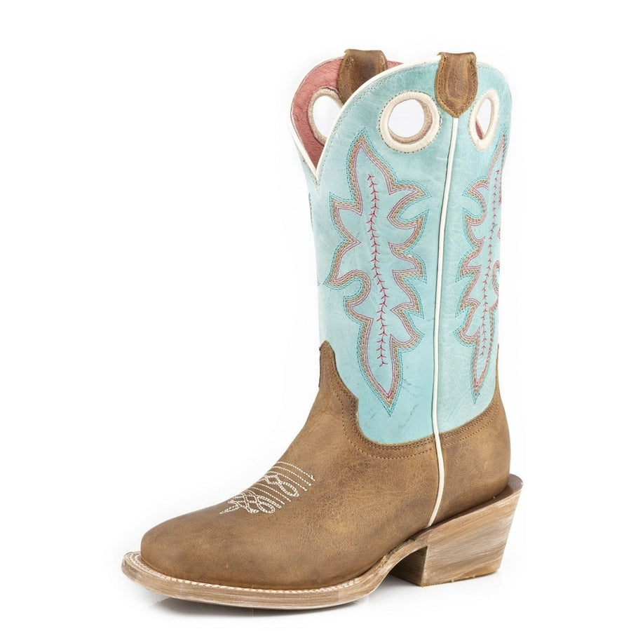 Roper Western Boots Girls Ride Em Cowgirl Tan 09-018-7027-8579 TA Image 1