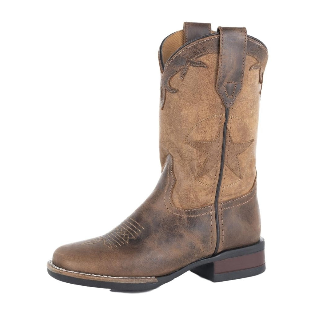 Roper Western Boots Boys Monterey Star Brown 09-018-0912-2570 BR Image 1