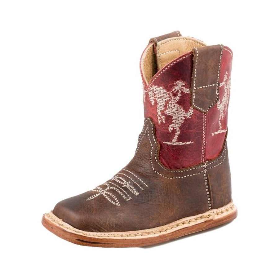 Roper Western Boot Boys Leather Embroidered Brown 09-016-7912-1386 BR Image 1