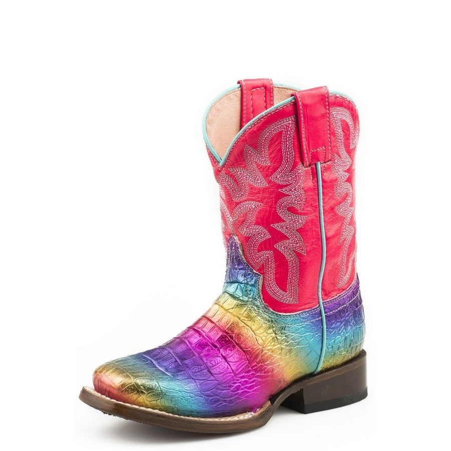 Roper Western Boots Girls Ali 8" Shaft Multi-Color 09-018-7020-0765 MU Image 1