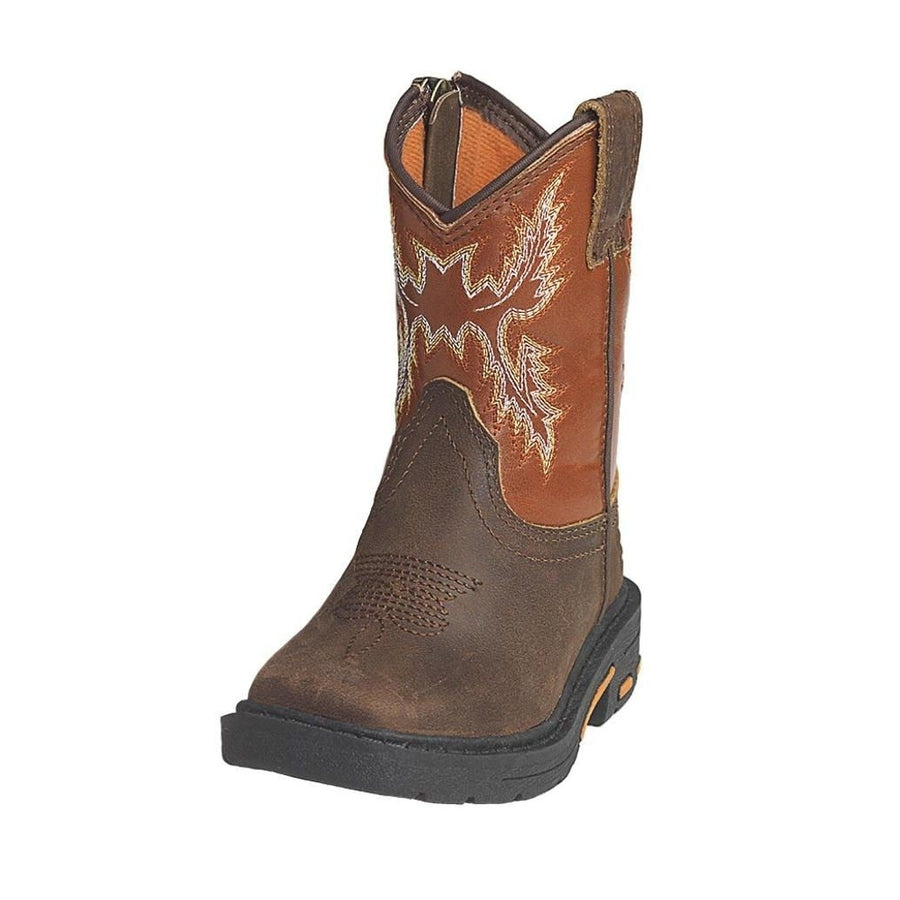 Ariat Western Boots Boys Chandler Lil Stompers Zip Brown A441000002 Image 1