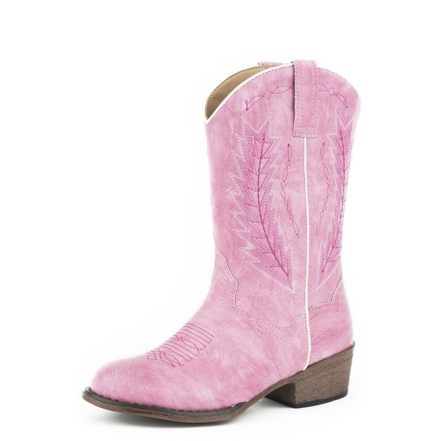 Roper Western Boots Girls Taylor Round Toe Pink 09-018-1939-2404 PI Image 1