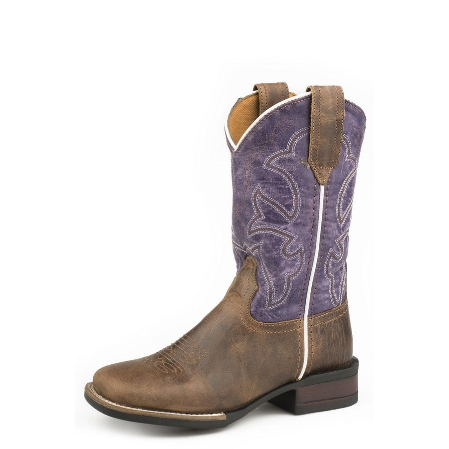 Roper Western Boots Girls Monterey Square Purple 09-018-0911-2493 PU Image 1