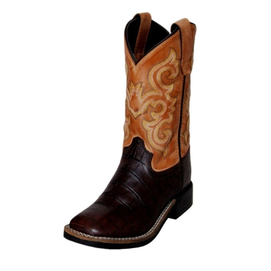 Cowboy Legend Western Boots Boys Square Toe Pull On 700-30K-CTR Image 1