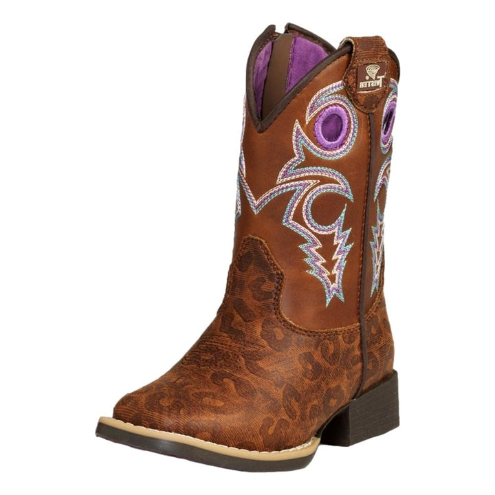 Twister Western Boots Girls Dottie Toddler Square Toe Brown 443003502 Image 1