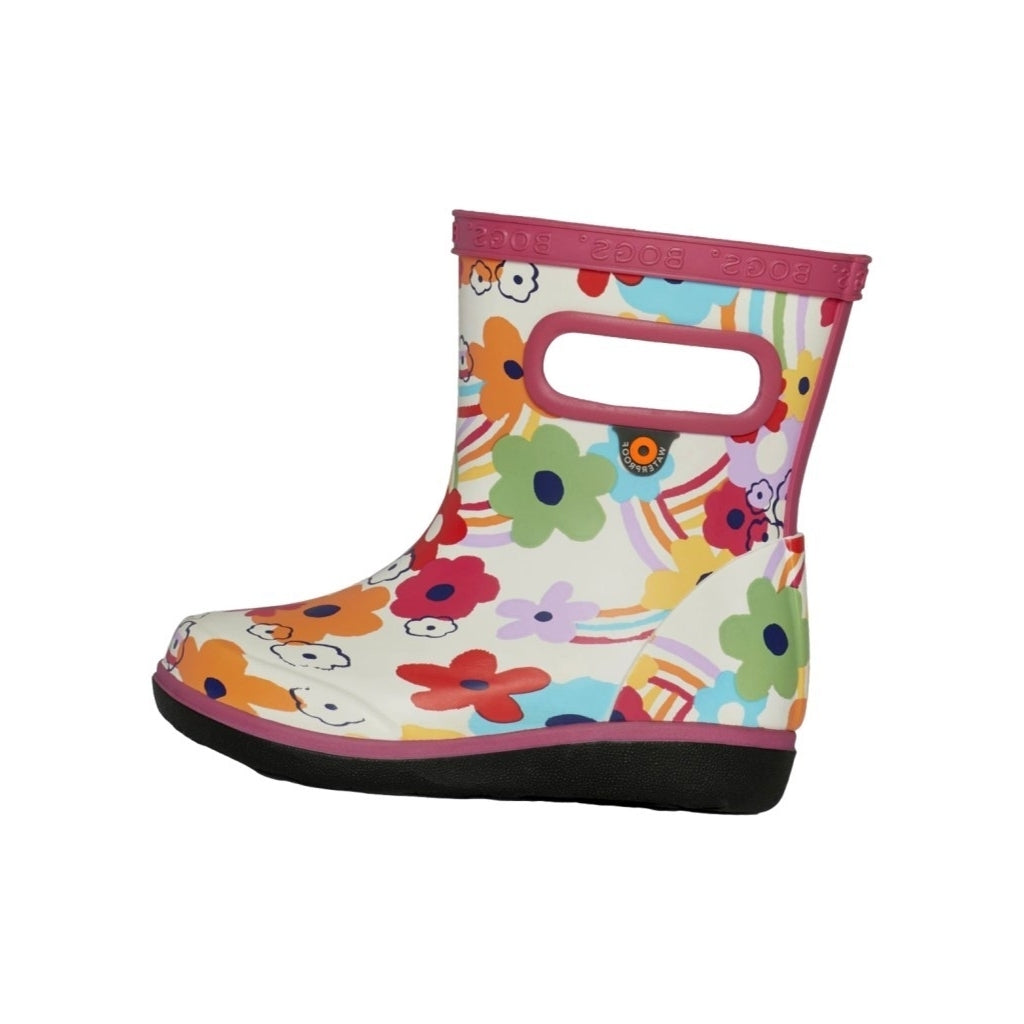 Bogs Outdoor Boots Girls Rainbow Flower Skipper II Bone Multi 73176I Image 1