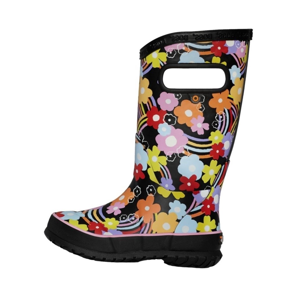 Bogs Outdoor Boots Girls Rainbow Flower Lightweight Rubber 73160 Image 1