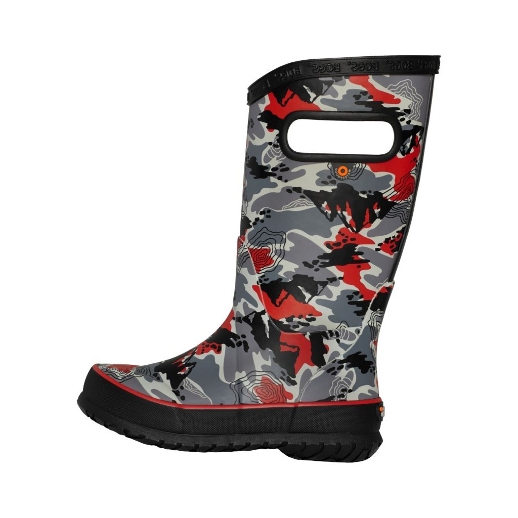 Bogs Outdoor Boots Boys Topo Camo Handles Rubber Black Multi 73167 Image 1