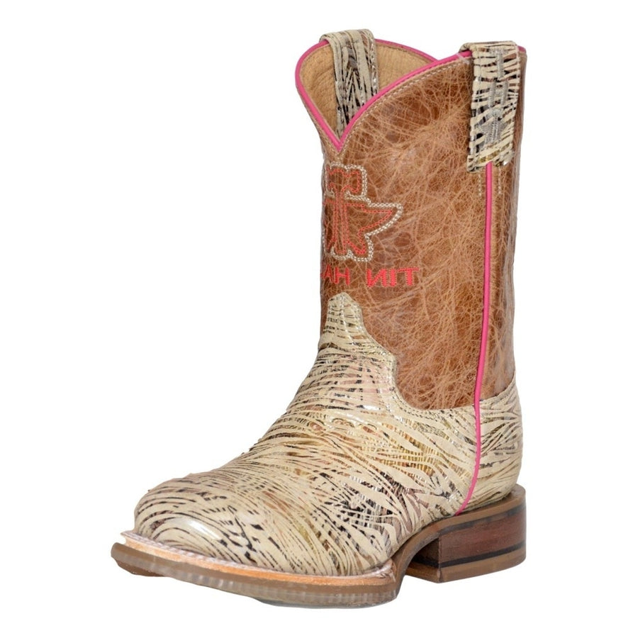 Tin Haul Western Boots Girls Golden Tiger Brown 14-018-0077-0892 BR Image 1