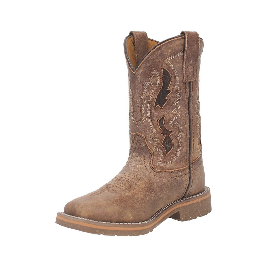 Dan Post Western Boots Boys 8" Pull On Marty Square Toe Tan DPC2981 Image 1