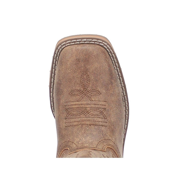 Dan Post Western Boots Boys 8" Pull On Marty Square Toe Tan DPC2981 Image 4