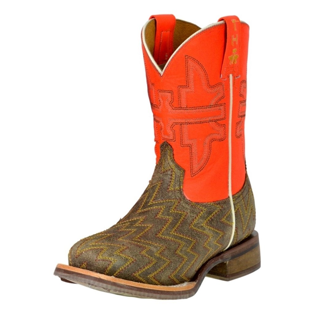 Tin Haul Western Boots Boys Neon Thunder Brown 14-018-0077-0924 BR Image 1