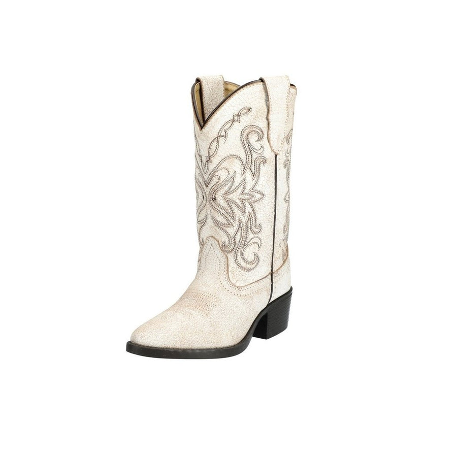 Smoky Mountain Western Boots Girls Carolina Pointed Toe White 3309Y Image 1