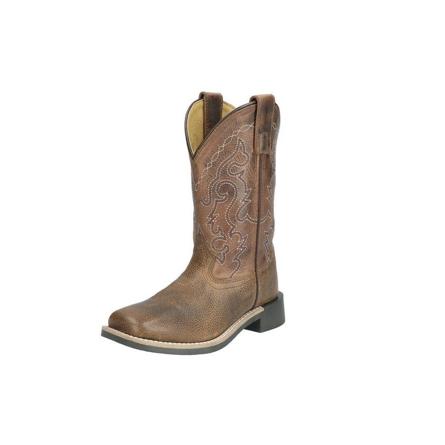 Smoky Mountain Western Boots Boys Midland Distressed Brown 3302C Image 1