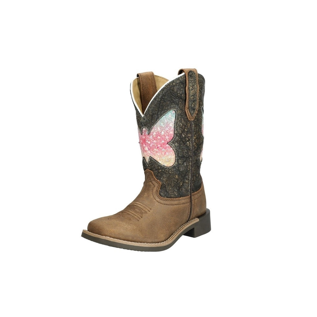 Smoky Mountain Western Boots Girls Chloe Brown Vintage Charcoal 3306C Image 1