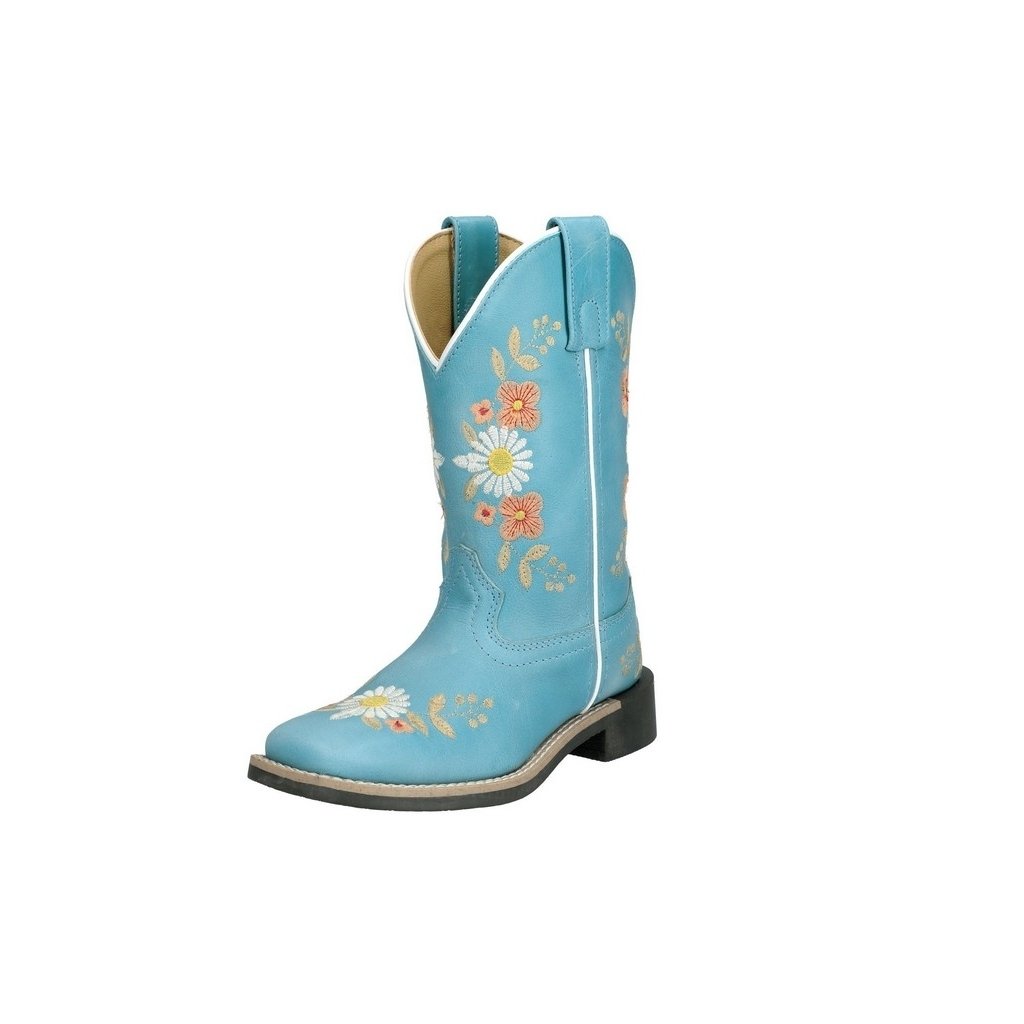 Smoky Mountain Western Boots Girls Desert Flowers Turquoise 3305C Image 1