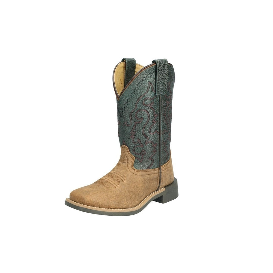 Smoky Mountain Western Boots Boys Midland Brown Pebble Green 3301Y Image 1