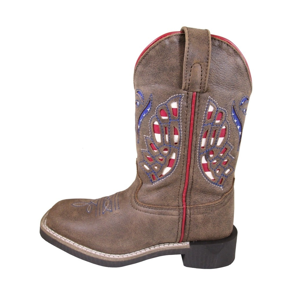 Smoky Mountain Western Boots Boys Vanguard Leather Pull On Brown 3154C Image 1