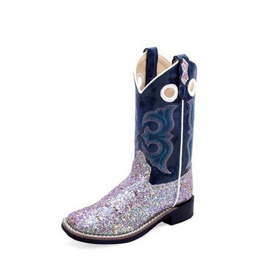 Old West Western Boots Girls TPR Sparkle Leatherette Purple VB9183 Image 1