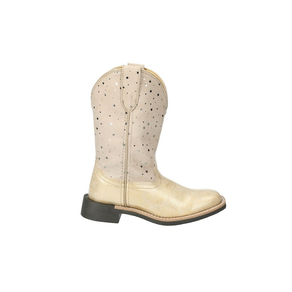 Smoky Mountain Western Boots Girls Starlight Square Gold White 3313Y Image 3