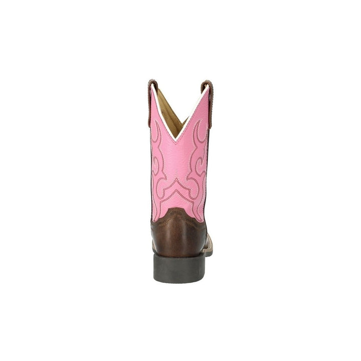 Smoky Mountain Western Boots Girls Jasmine Square Brown Oil Pink 3310C Image 4