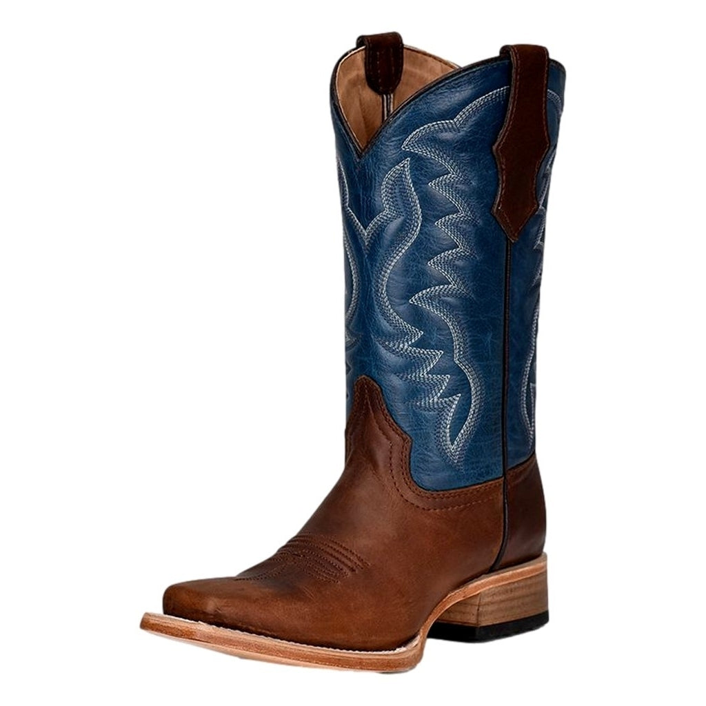 Circle G Western Boots Boys 11" Leather Embroidery Brown J7103 Image 1