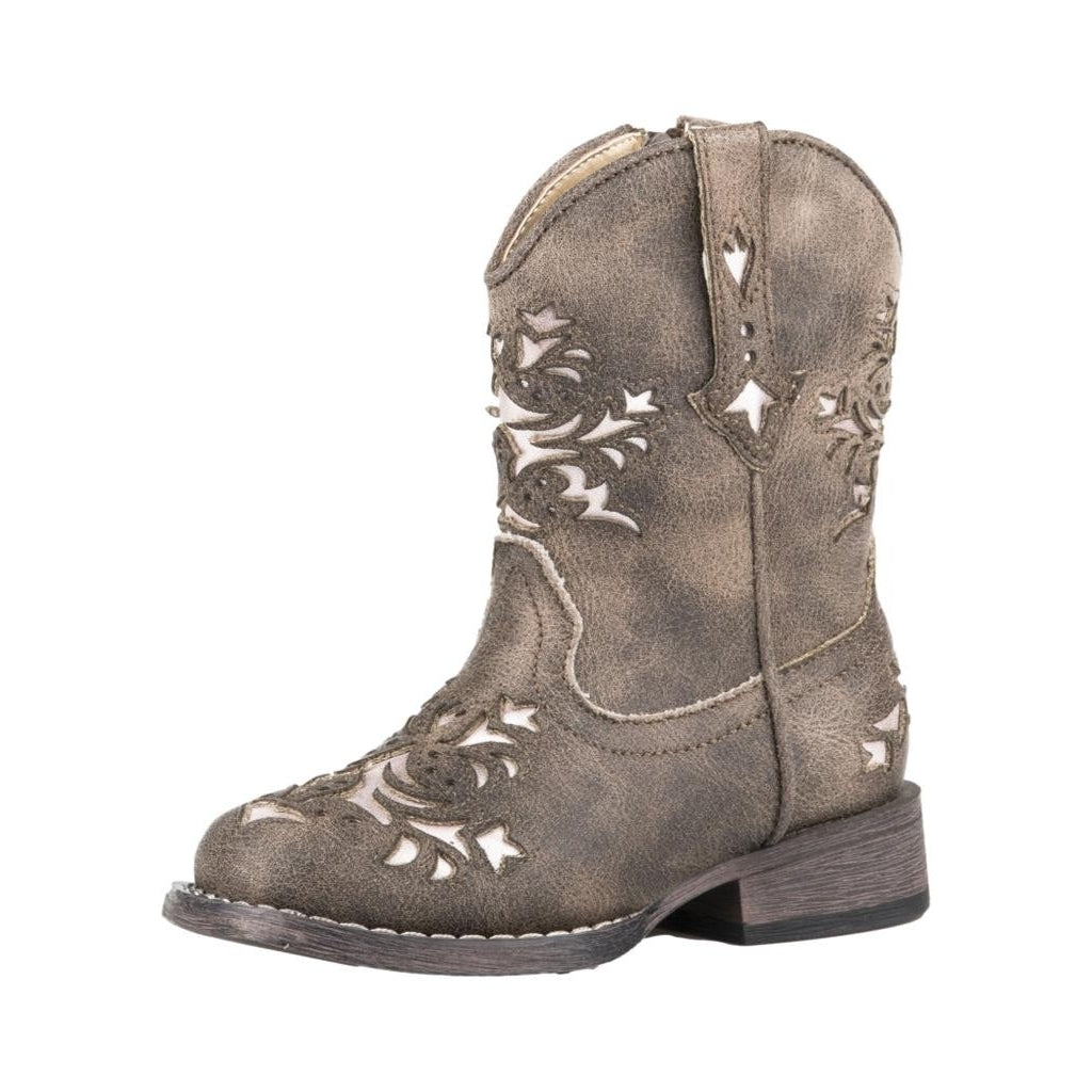 Roper Western Boots Girls Pull On Infant Brown 09-017-1903-2765 BR Image 1