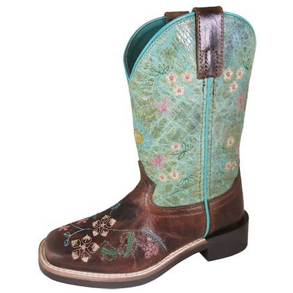 Smoky Mountain Western Boots Girls Wildflower Leather Brown 3023Y Image 1