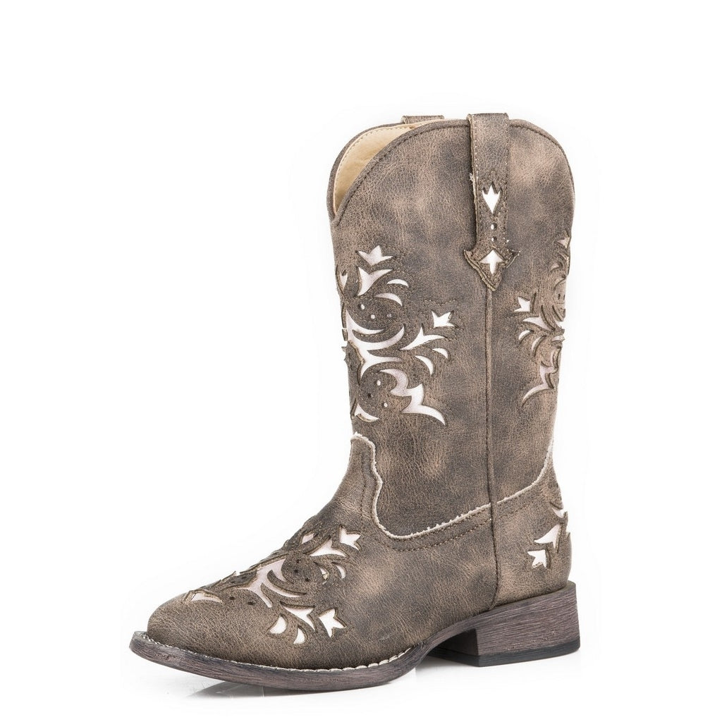 Roper Western Boots Girls Lola Child Brown 09-018-1903-2765 BR Image 1