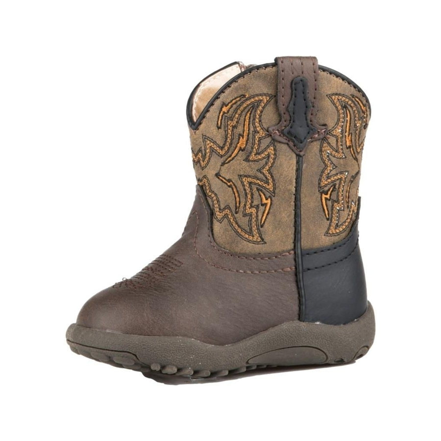 Roper Western Boots Boys Cowbabies Stitch Brown 09-016-1900-2756 BR Image 1