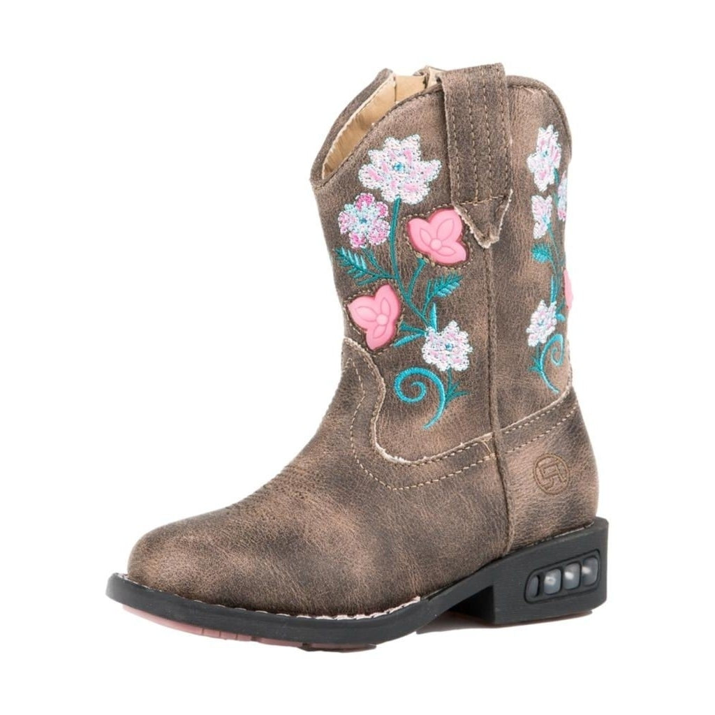 Roper Western Boots Girls Dazzle Floral Brown 09-017-1203-2761 BR Image 1