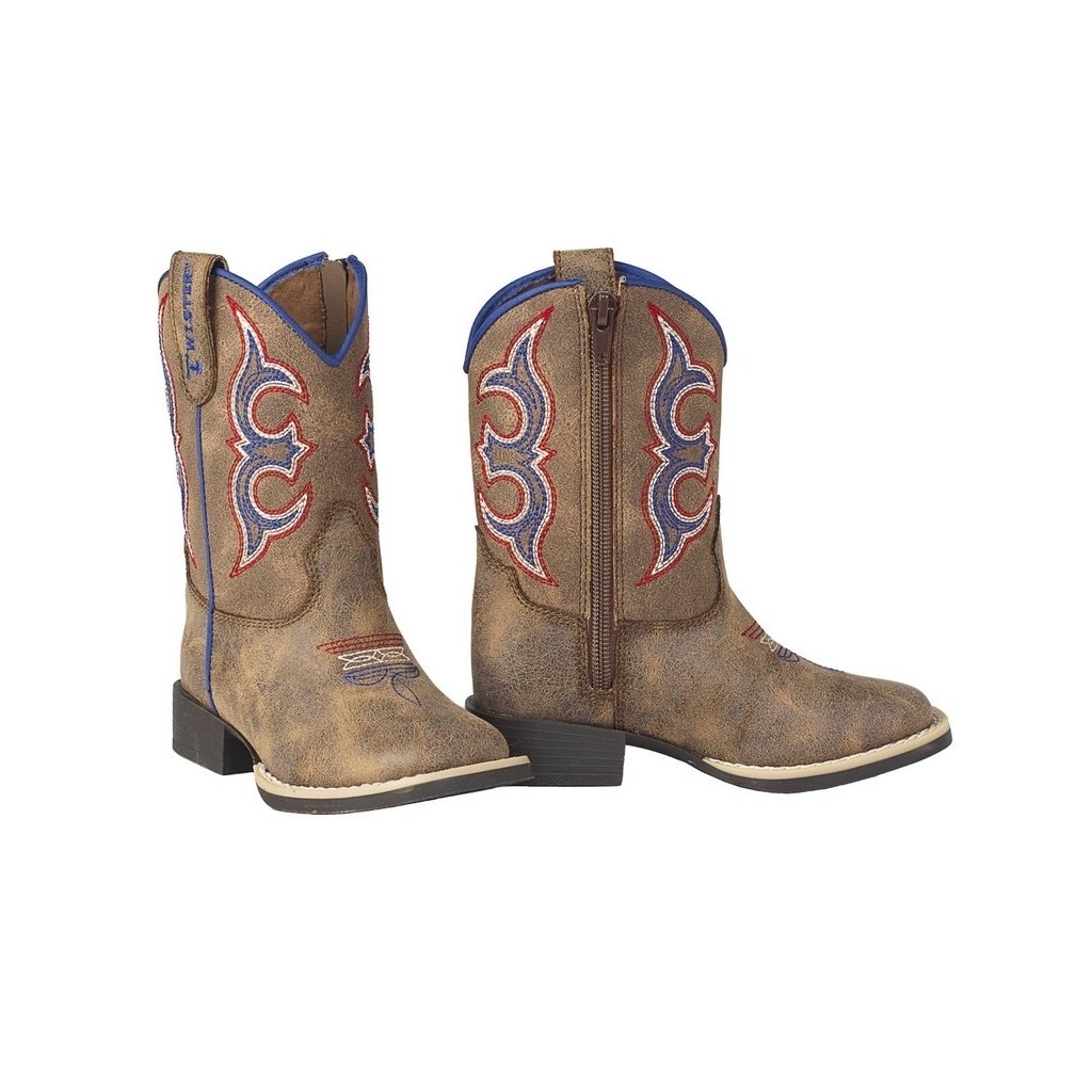 Twister Western Boots Boys Bennett Side Zip TPR Sole 4413802 Image 2