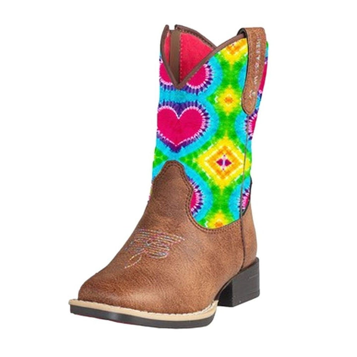 Twister Western Boots Girls Abigale Tie Dye Pattern Zipper 4413602 Image 1