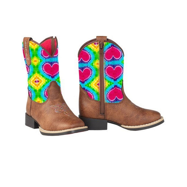 Twister Western Boots Girls Abigale Tie Dye Pattern Zipper 4413602 Image 2