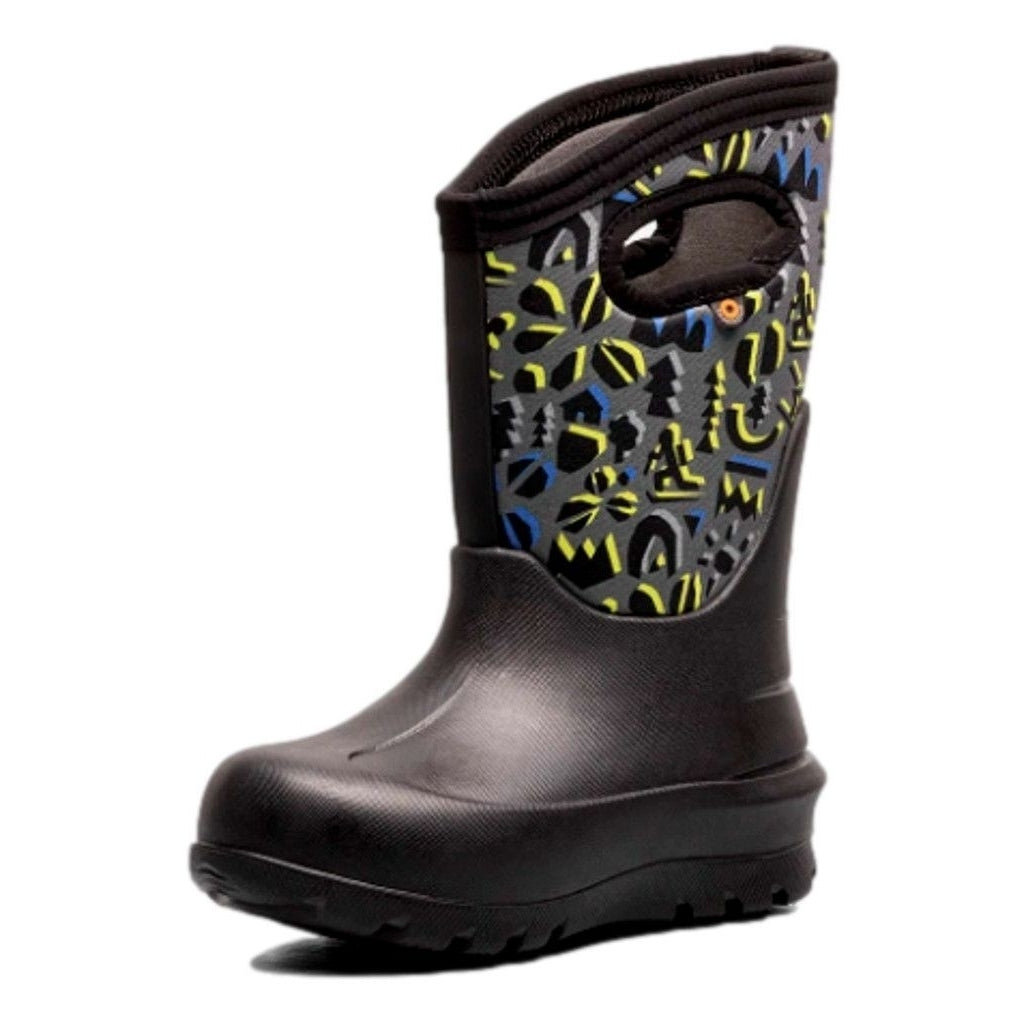 Bogs Outdoor Boots Boys Neo Classic Adventure Print Black 72876 Image 1